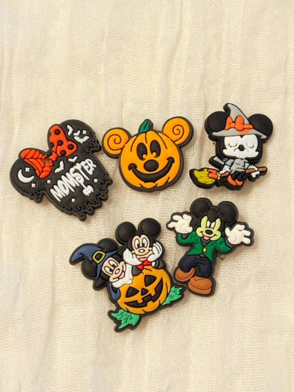 Set # 01 – 5 Pack Mickey Mouse Halloween Jibbitz/Croc Charms